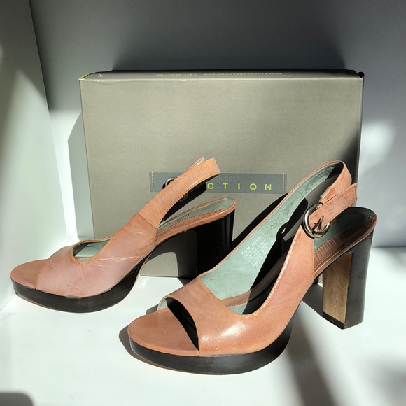 VTG Kenneth Cole Reaction Open toe leather heel - Picture 2 of 8